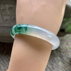 糯冰种飘花贵妃手镯（52.6mm）（yc202389）
