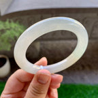 细糯种黄翡圆条手镯（53.6mm）（yc246657）