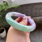 细糯种春彩飘花圆条手镯（58.2mm）
