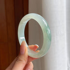 糯冰晴底翡翠平安镯（56.5mm)（yc412185）