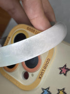 细糯种飘绿花正圈平安镯57圈    天然缅甸A货翡翠（yc348223）