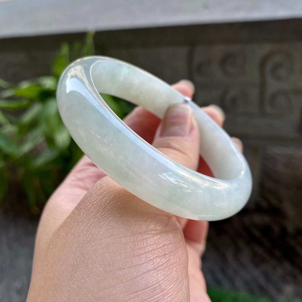 糯冰种淡晴底平安镯（57mm）（yc311879）