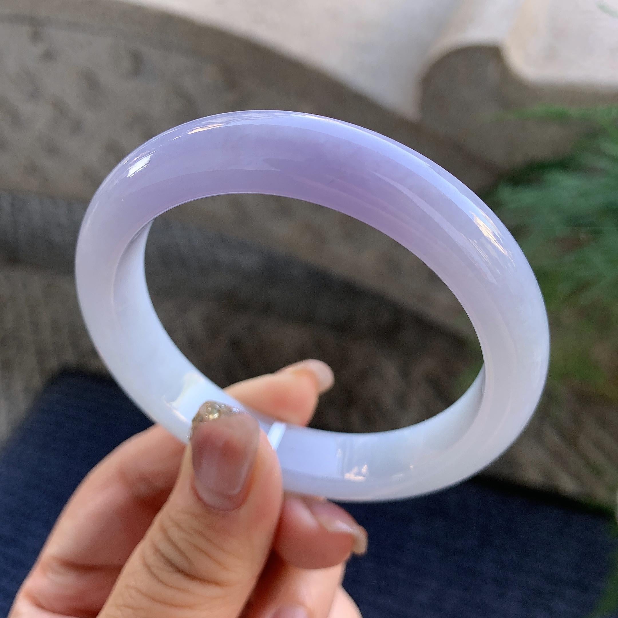 细糯种紫罗兰平安镯（57mm）（yc294658）