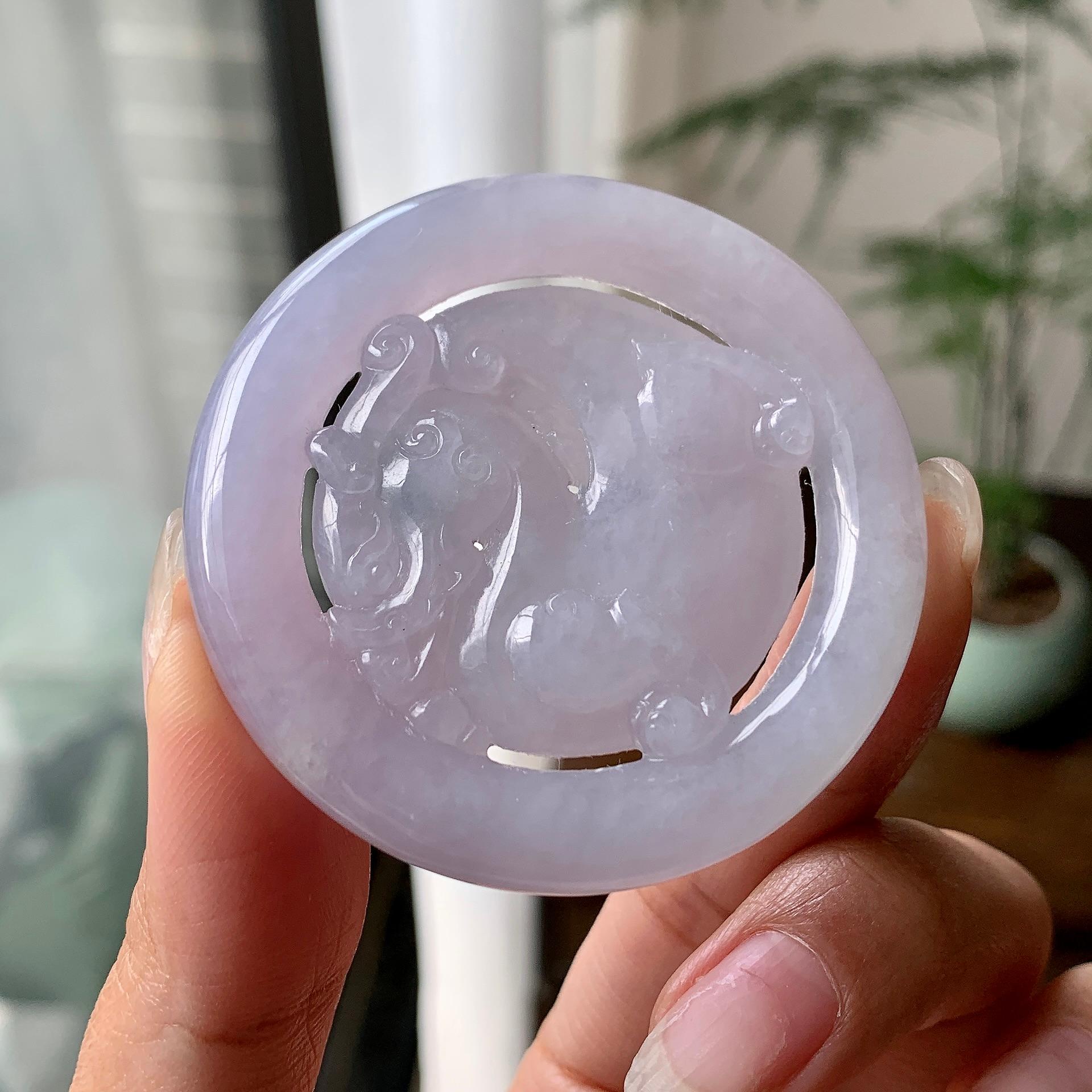 细糯种紫罗兰龙牌挂件（yc277167）