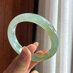Vòng tay bọc vàng ngọc phỉ thúy vòng tròn băng chủng 57 vòng, ngọc phỉ thúy tự nhiên loại A Myanmar (yc451528)