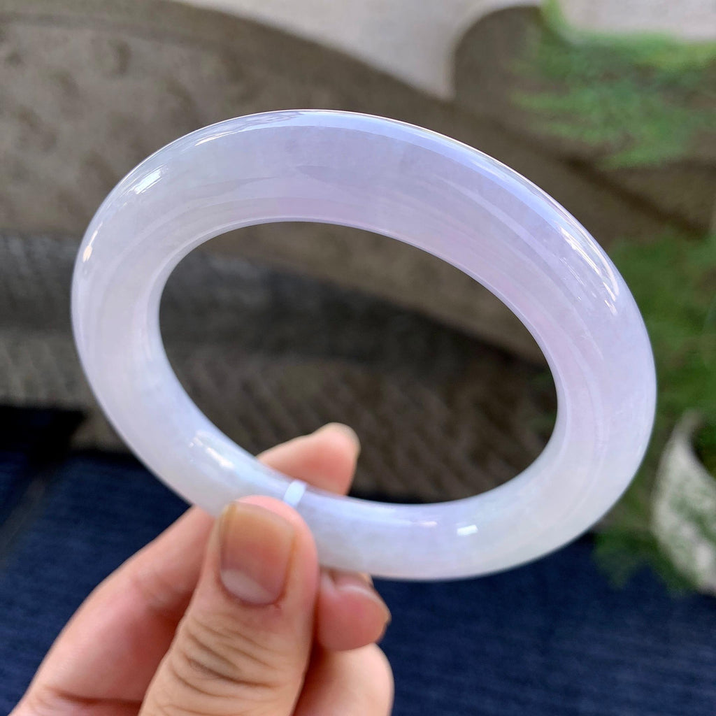 细糯种淡紫罗兰圆条手镯（56mm）（yc249406）