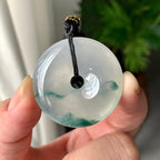 糯冰种飘花平安扣吊坠（yc264115）