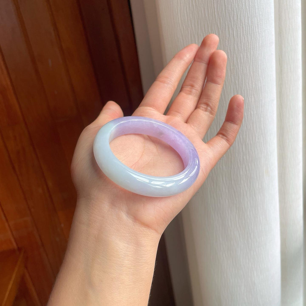 糯冰紫罗兰翡翠平安镯（50.3mm）（yc249156）