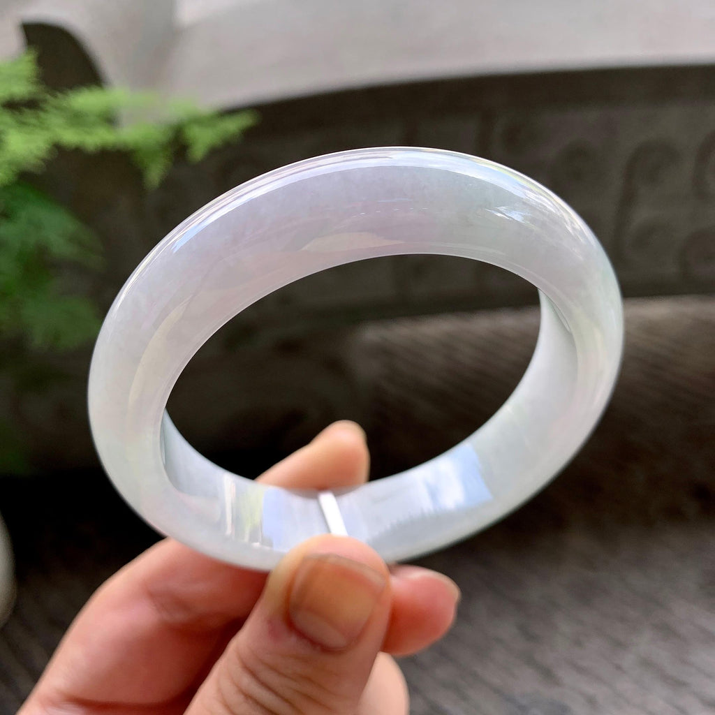 糯种淡粉底平安镯（54.2mm）（yc202349）
