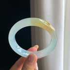 冰种黄翡翡翠平安镯（56.6mm）（yc419722）