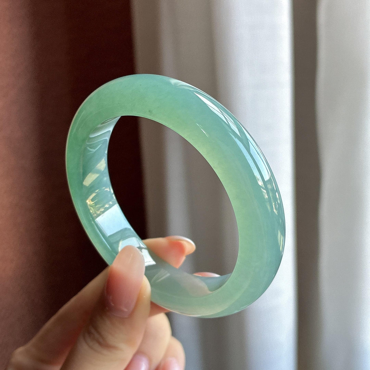 冰种湖水绿正圈平安镯 54圈（yc760658）