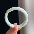 糯冰飘花翡翠平安镯（57mm)（yc334673）