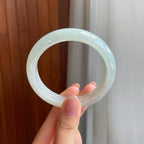 糯冰种晴底翡翠平安镯（56mm)（yc323757）