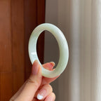 糯冰晴底洒金翡翠平安镯（54.8mm)（yc378033）