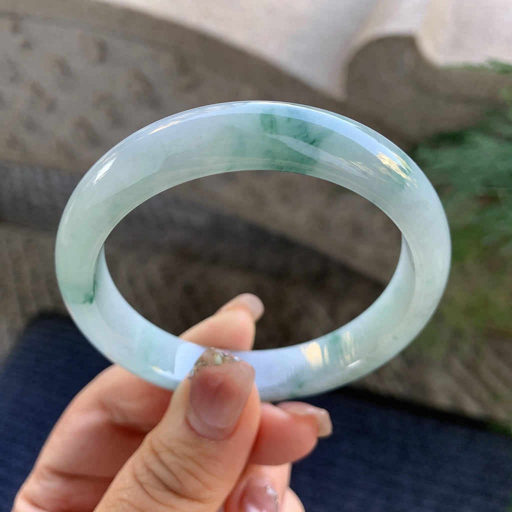 细糯种飘花平安镯（56.4mm）（yc294652）