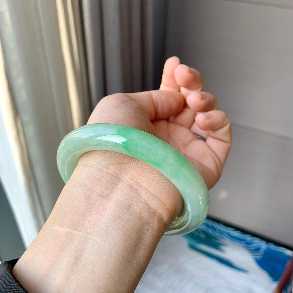 细糯种飘花圆条手镯（57.5mm）（yc262773）