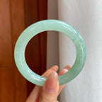冰种晴水翡翠圆条手镯（54.3mm)（yc370374）