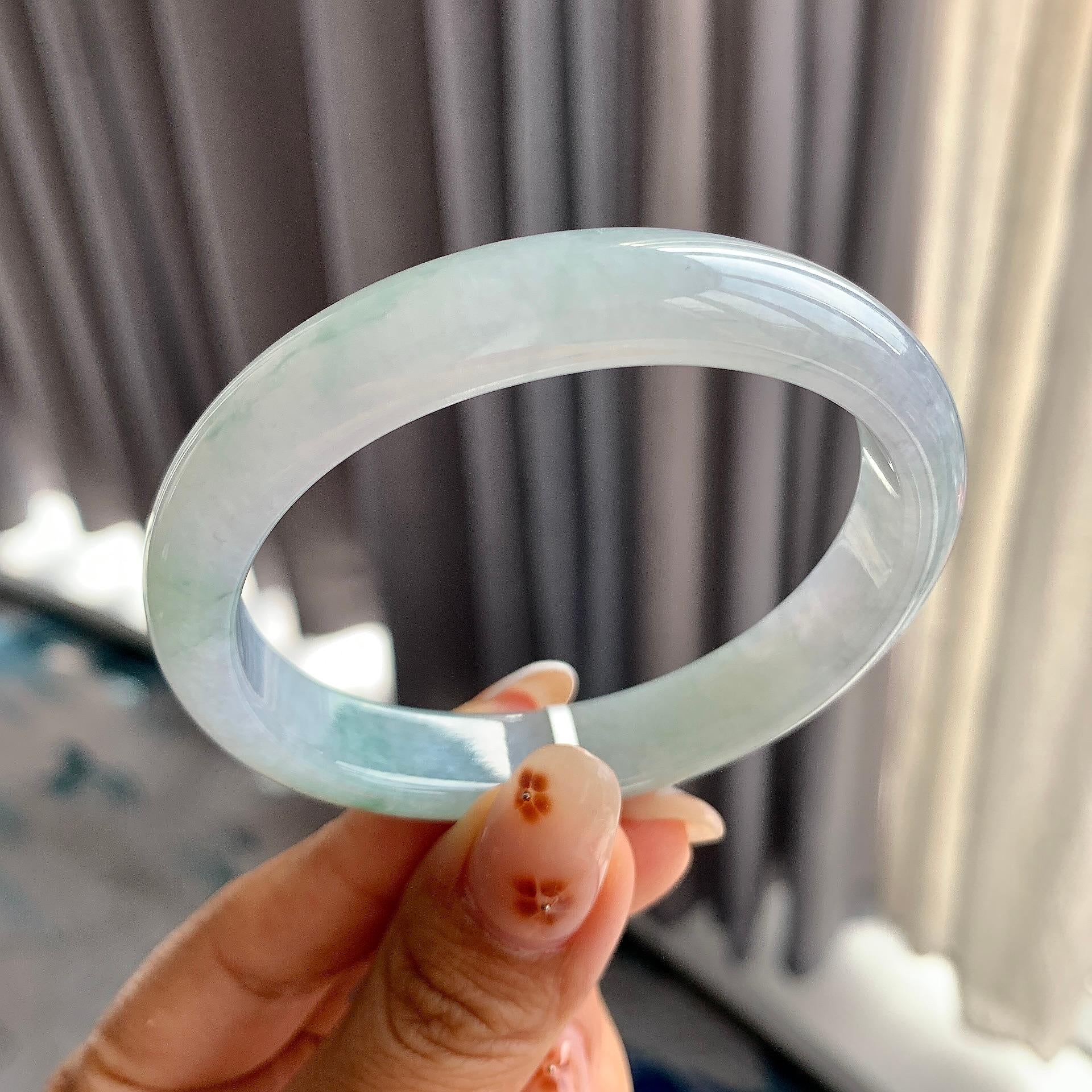 细糯种飘花贵妃手镯（55.6mm）（yc250413）