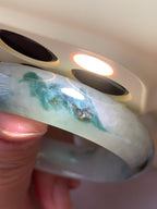 细糯种飘花贵妃手镯（55mm）（yc243899）