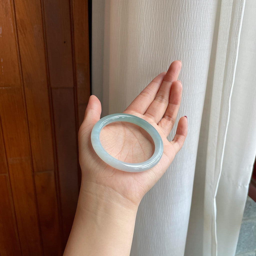 糯冰半山半水翡翠美人条手镯（54.2mm）（yc302144）