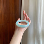 糯冰蓝晴底翡翠平安镯（60mm）（yc333078）