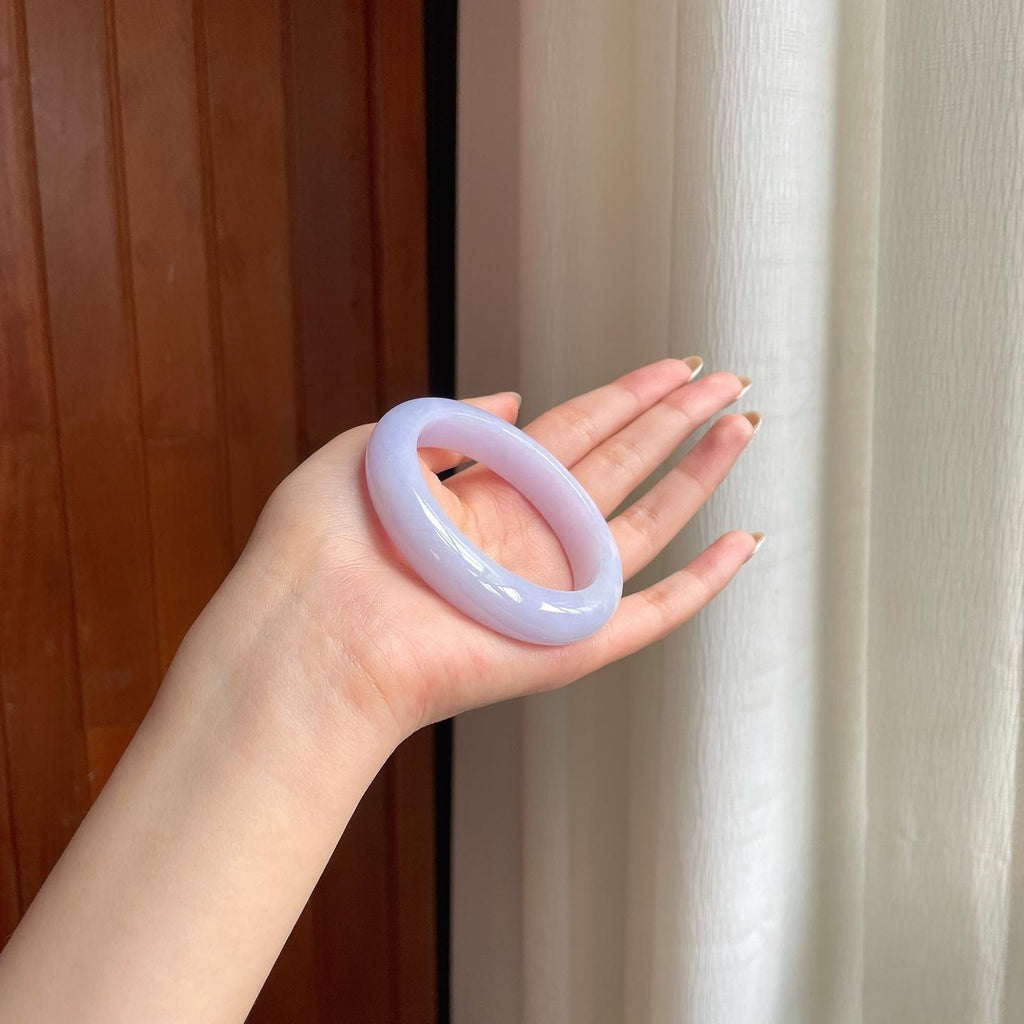 糯冰紫罗兰翡翠平安镯（53.8mm)（yc381220）