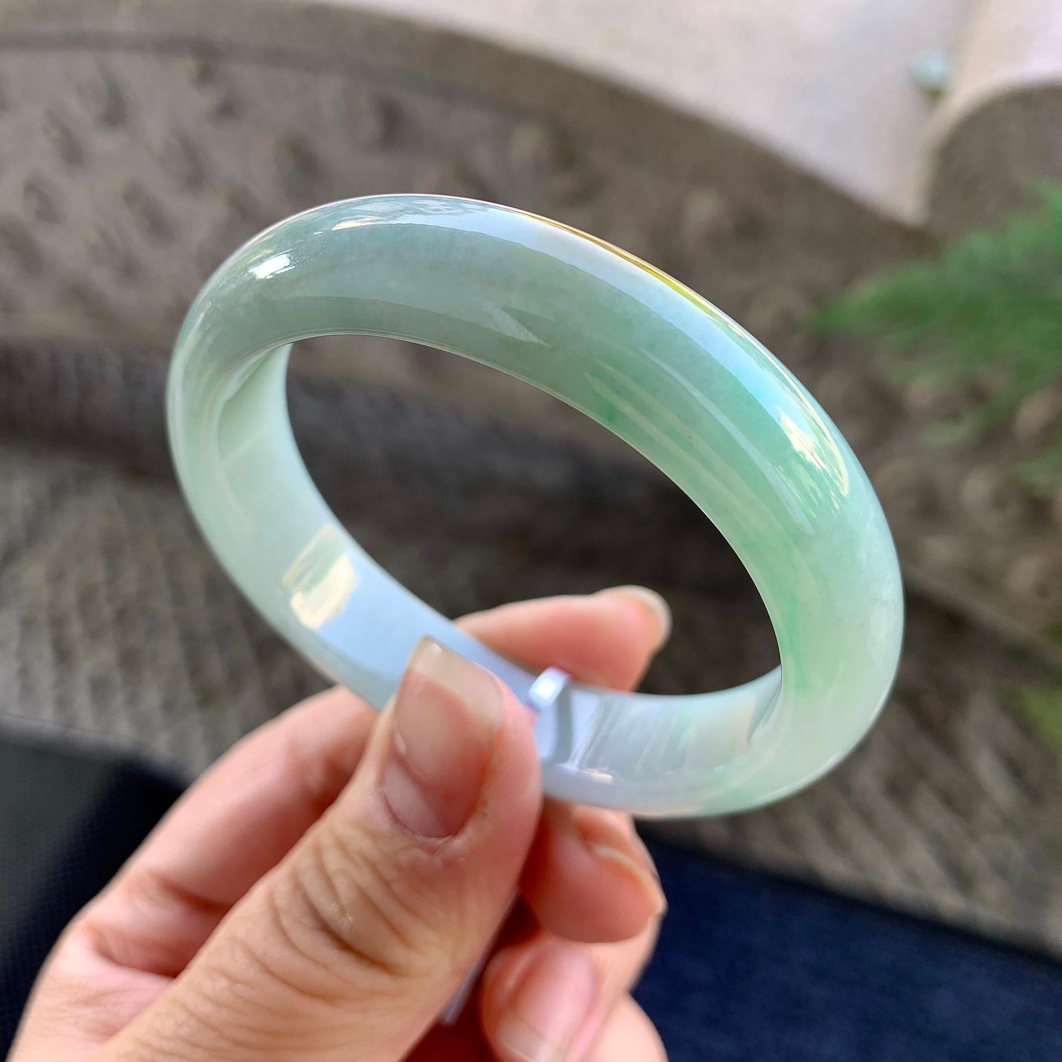 细糯种晴底黄翡贵妃手镯（51mm）（yc305691）