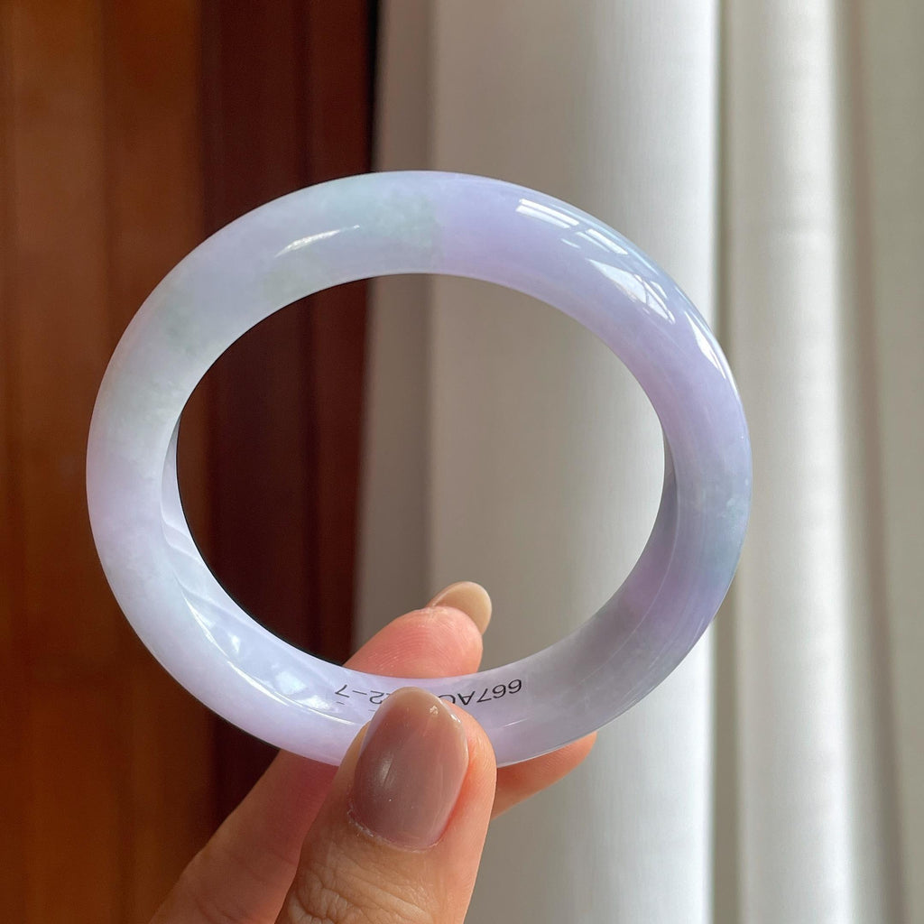 糯冰紫罗兰翡翠平安镯（54mm）（yc407494）