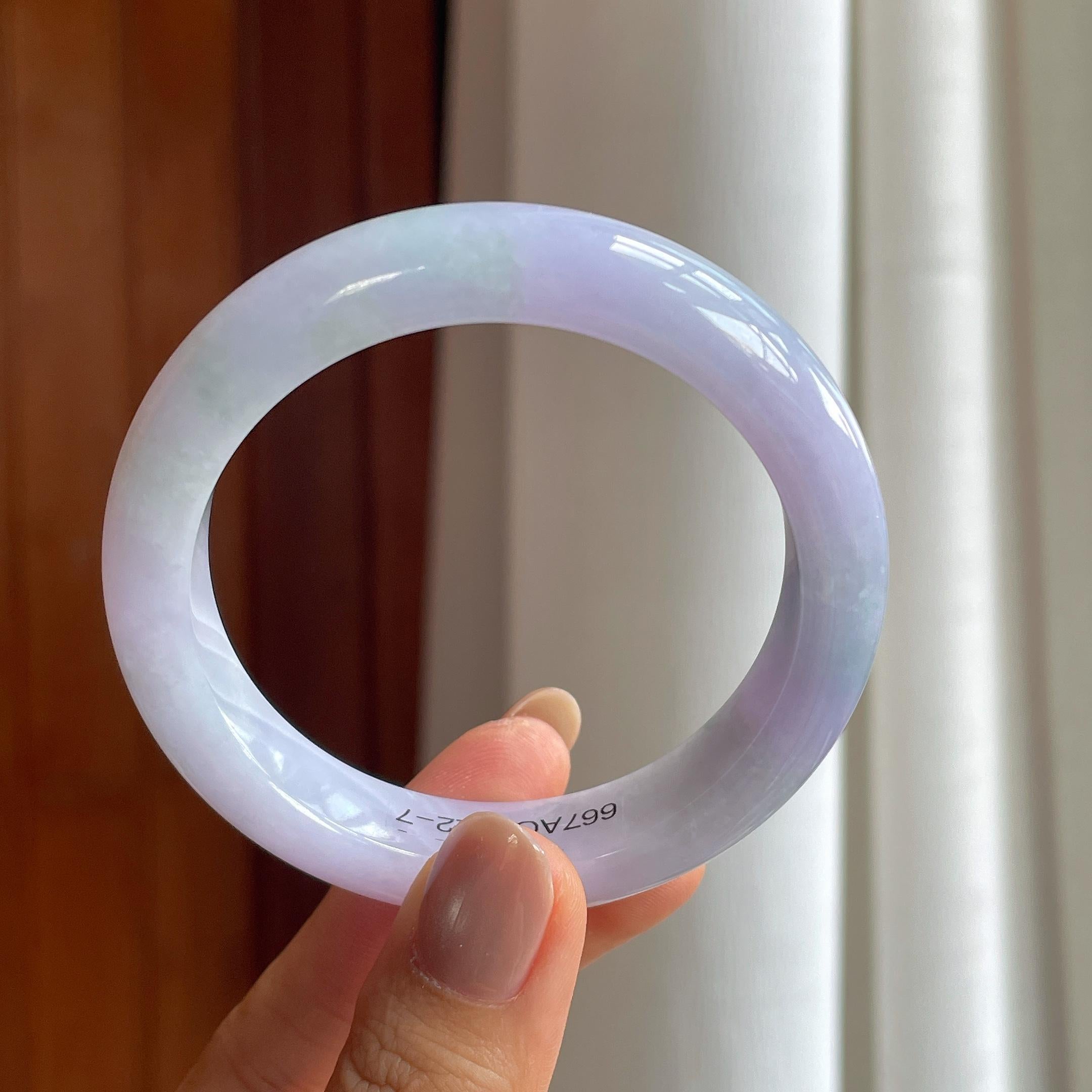 糯冰紫罗兰翡翠平安镯（54mm）（yc407494）