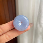 糯冰种紫罗兰翡翠平安扣（yc174526）