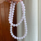 糯冰淡春底翡翠珠串项链（yc257271）