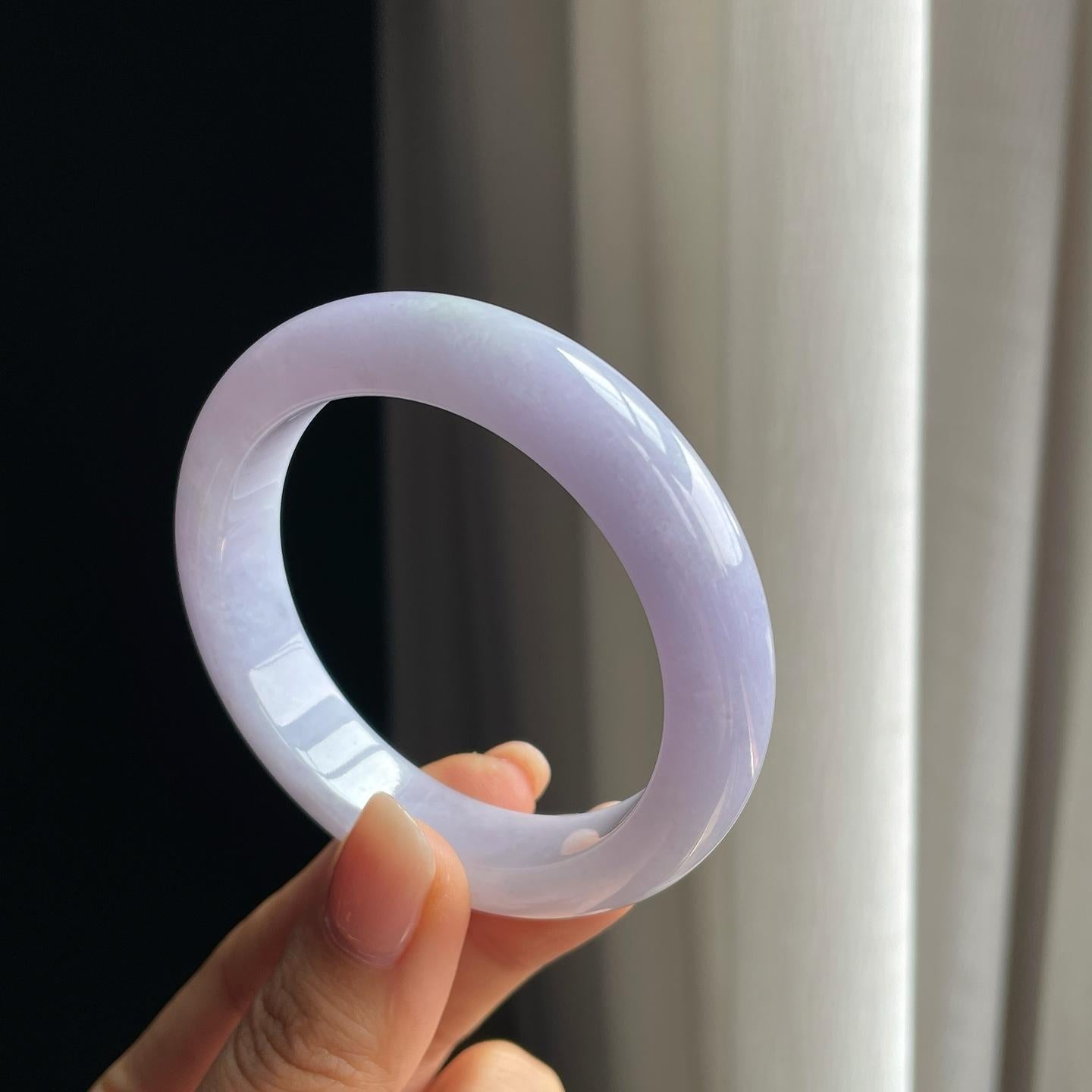 糯冰紫罗兰翡翠平安镯（52.6mm）（yc397238）