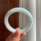 糯冰飘花翡翠平安镯（57.5mm）（yc333151）