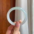糯冰淡底色翡翠平安镯（53.6mm）（yc302322）