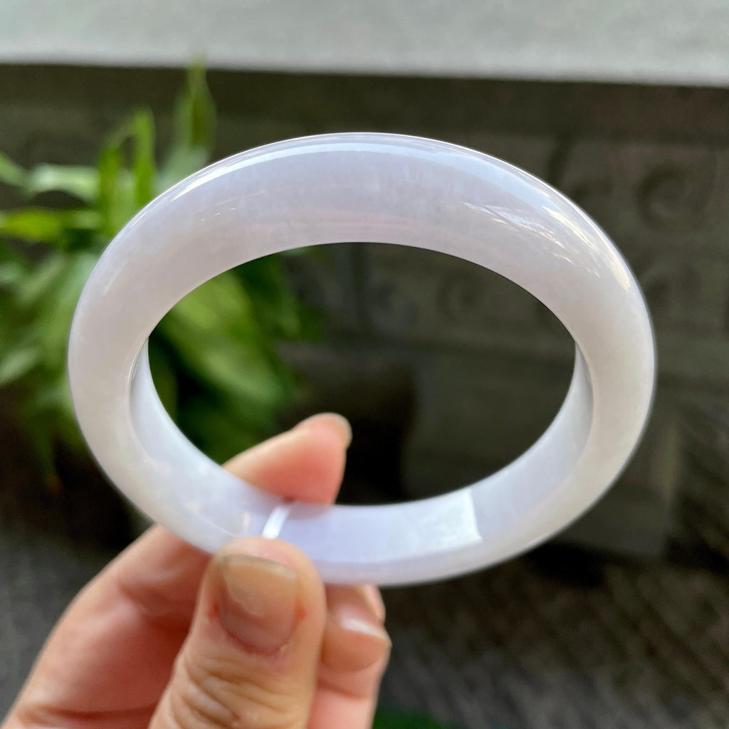糯种淡粉底平安镯（56mm）（yc310096）