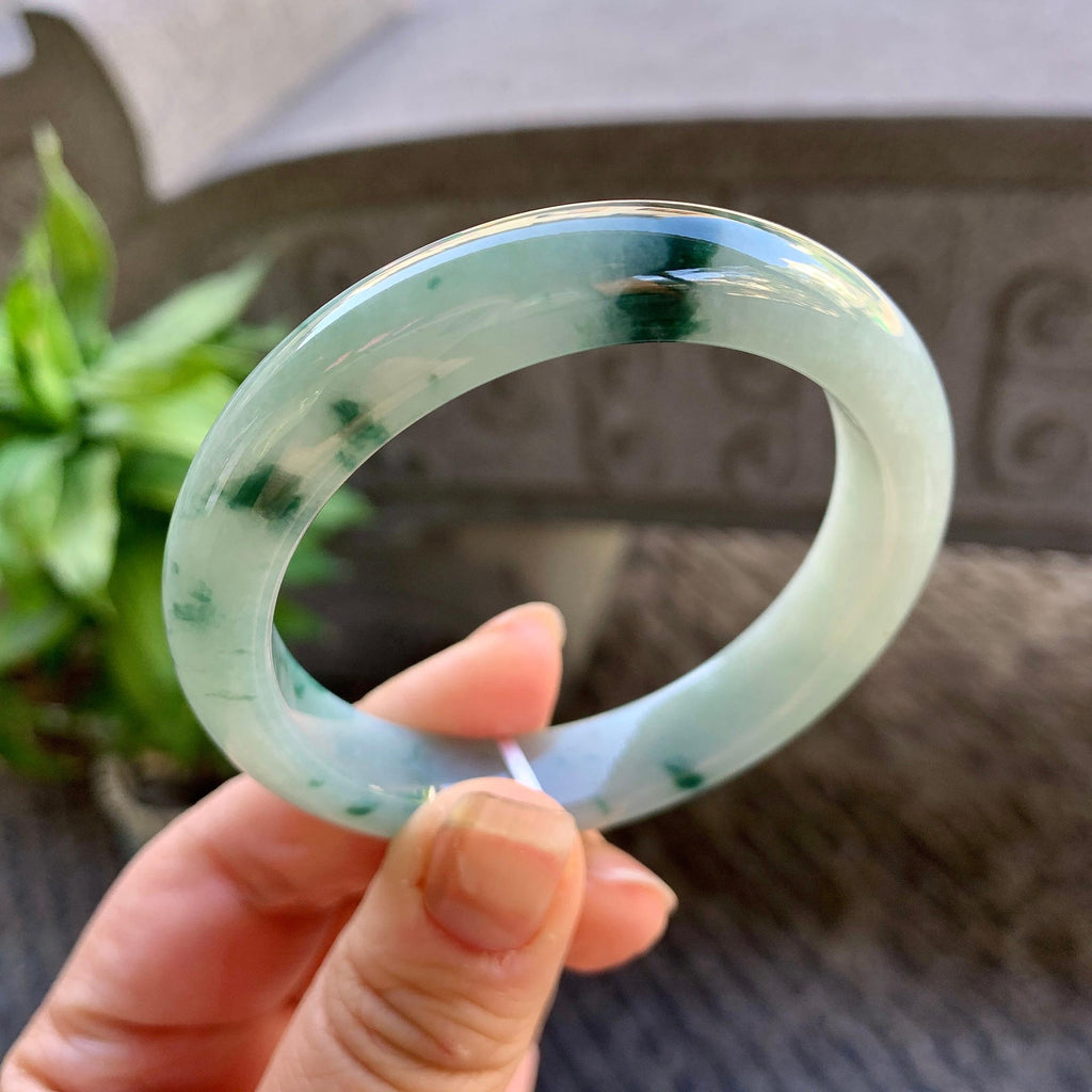 细糯种飘花平安镯（52.2mm）（yc308759）