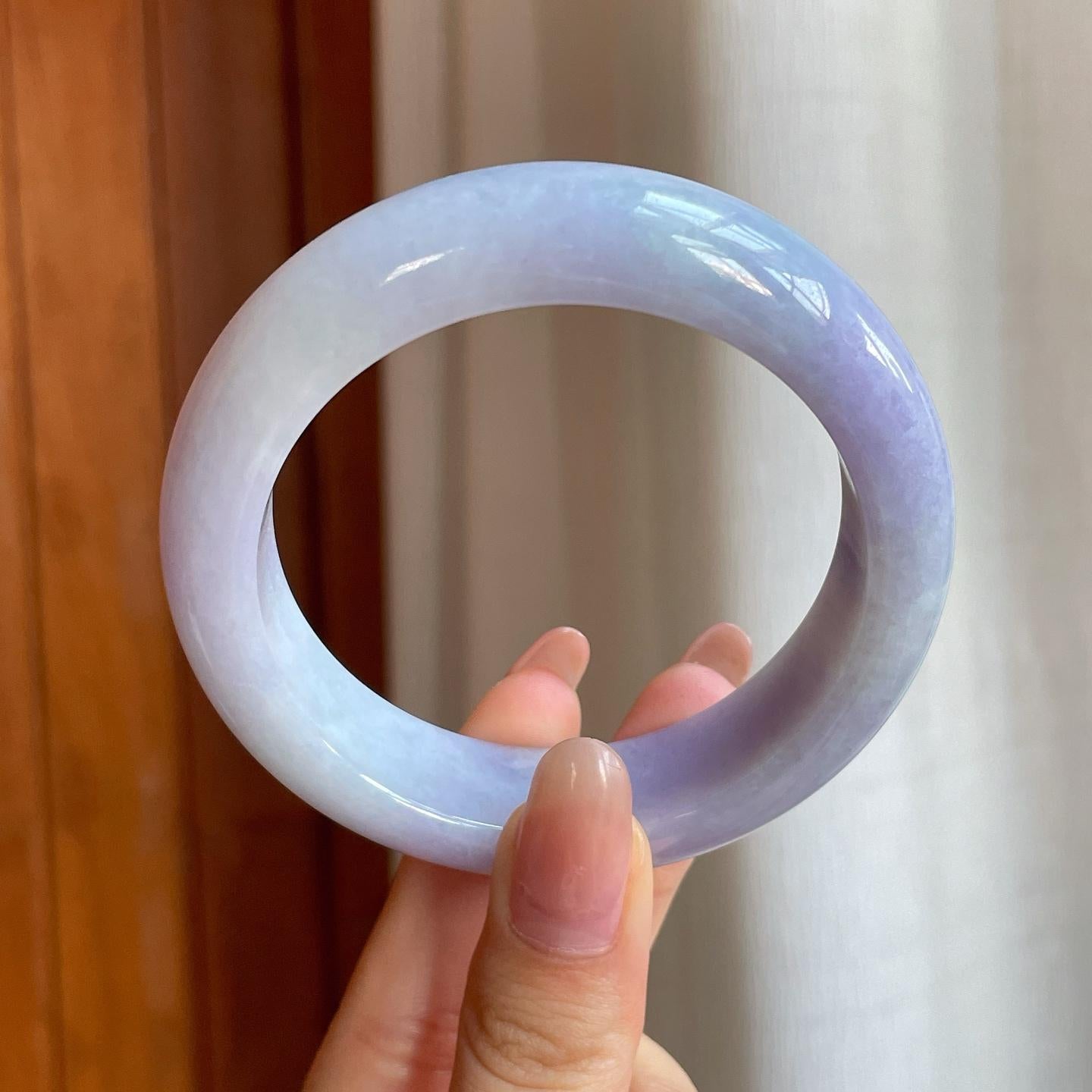 糯冰紫罗兰翡翠平安镯（57.2mm)（yc361758）