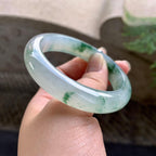 糯冰种飘花平安镯（54.8mm）（yc255595）