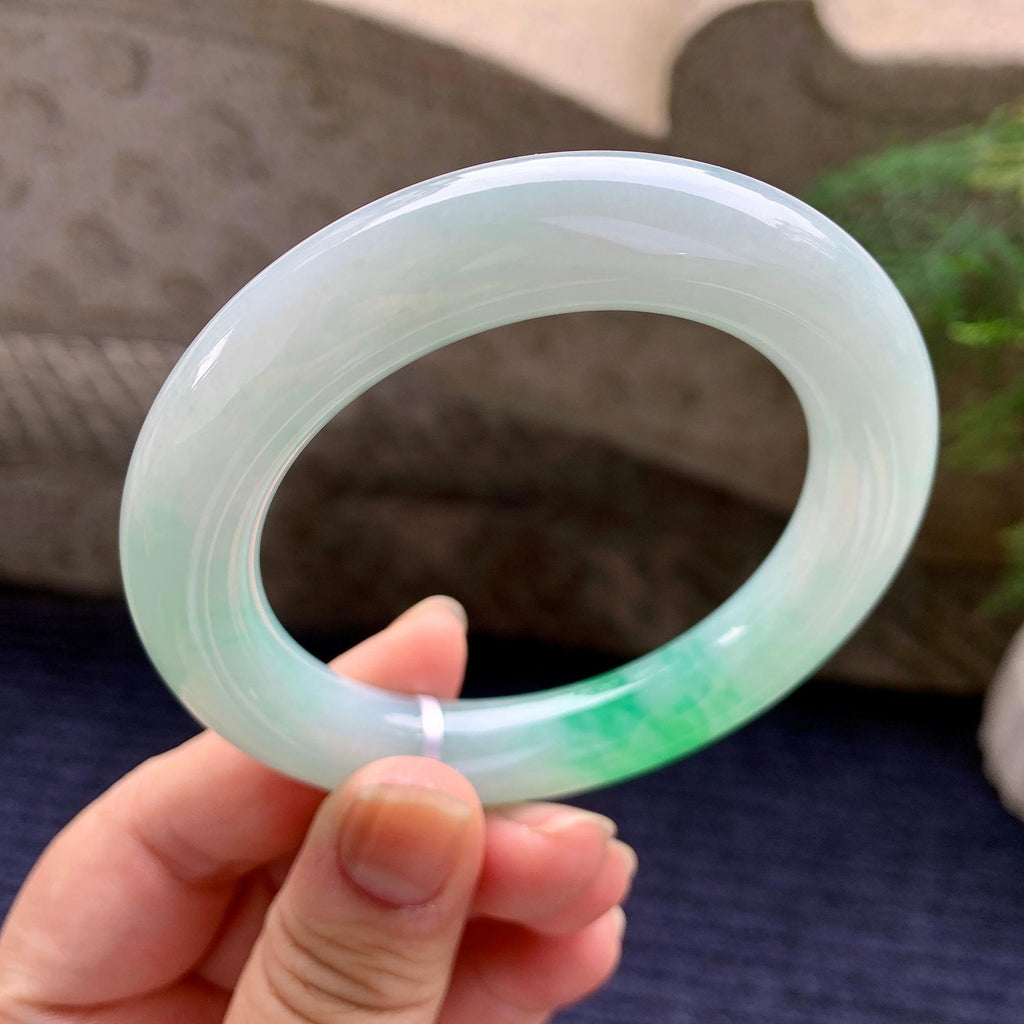 细糯种飘花圆条手镯（55.3mm）（yc267234）