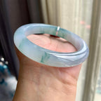 糯冰种飘花平安镯（64.4mm）（yc195373）