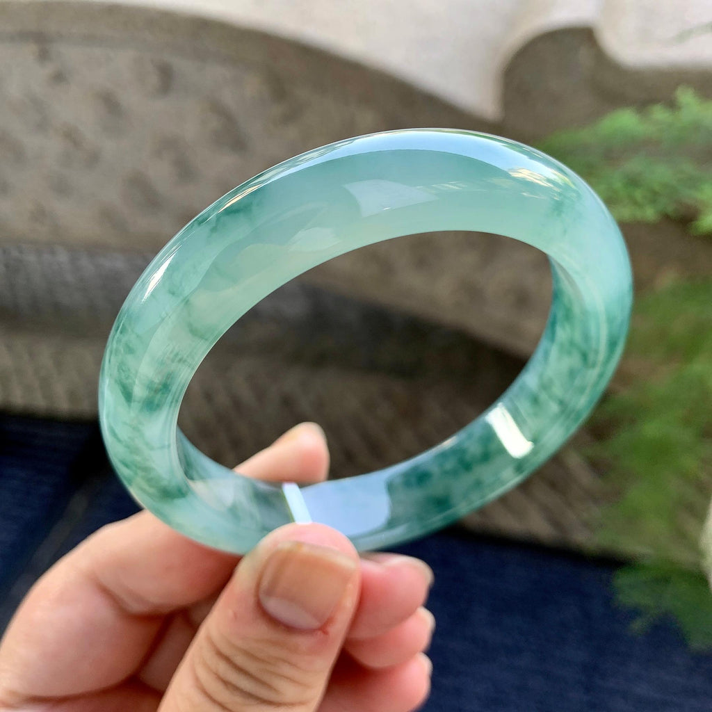 糯冰种平安镯（57.7mm）（yc249457）