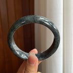 糯冰乌鸡翡翠平安镯（63mm）（yc318681）