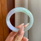 糯冰带紫罗兰翡翠贵妃镯（57.5mm）（yc279411）