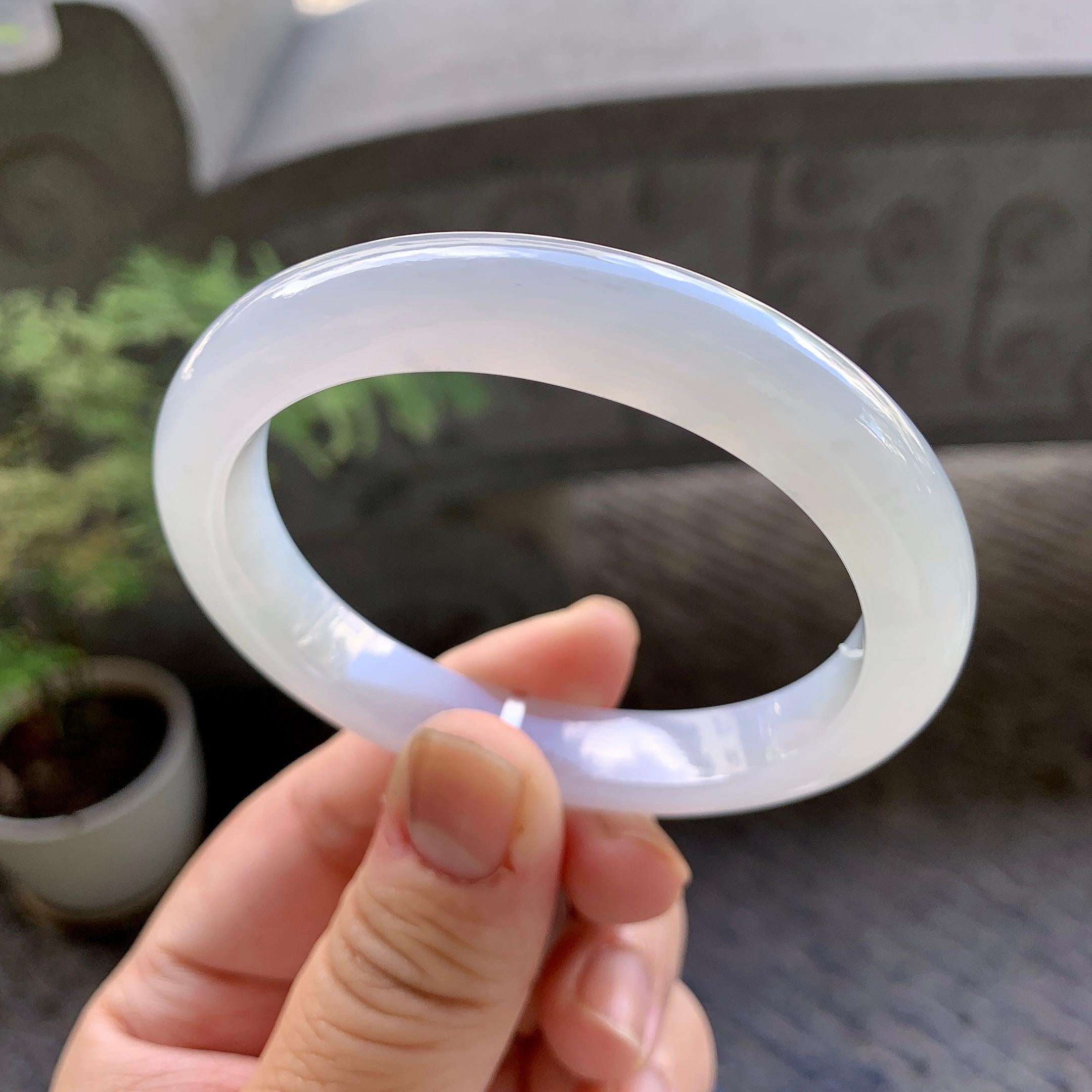 糯冰种无色贵妃手镯（54.5mm）（yc243901）