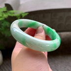 糯种飘阳绿平安镯（59.6mm）（yc202336）