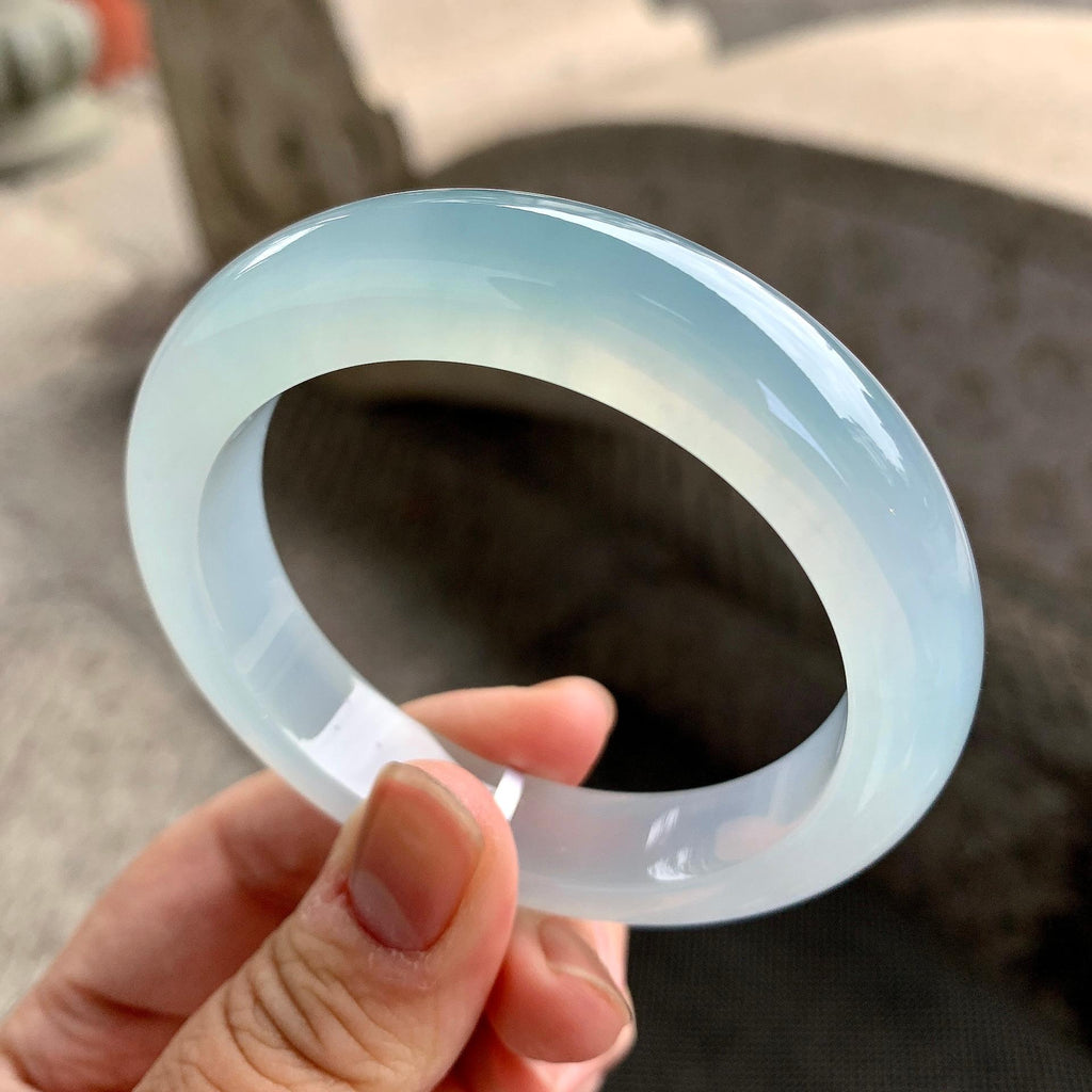 糯冰种淡晴底平安镯（54mm）（yc261147）