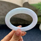糯冰种淡春彩圆条手镯（53.4mm）（yc281536）