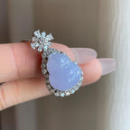 S925银镶细糯冰紫罗兰翡翠葫芦（yc277345）