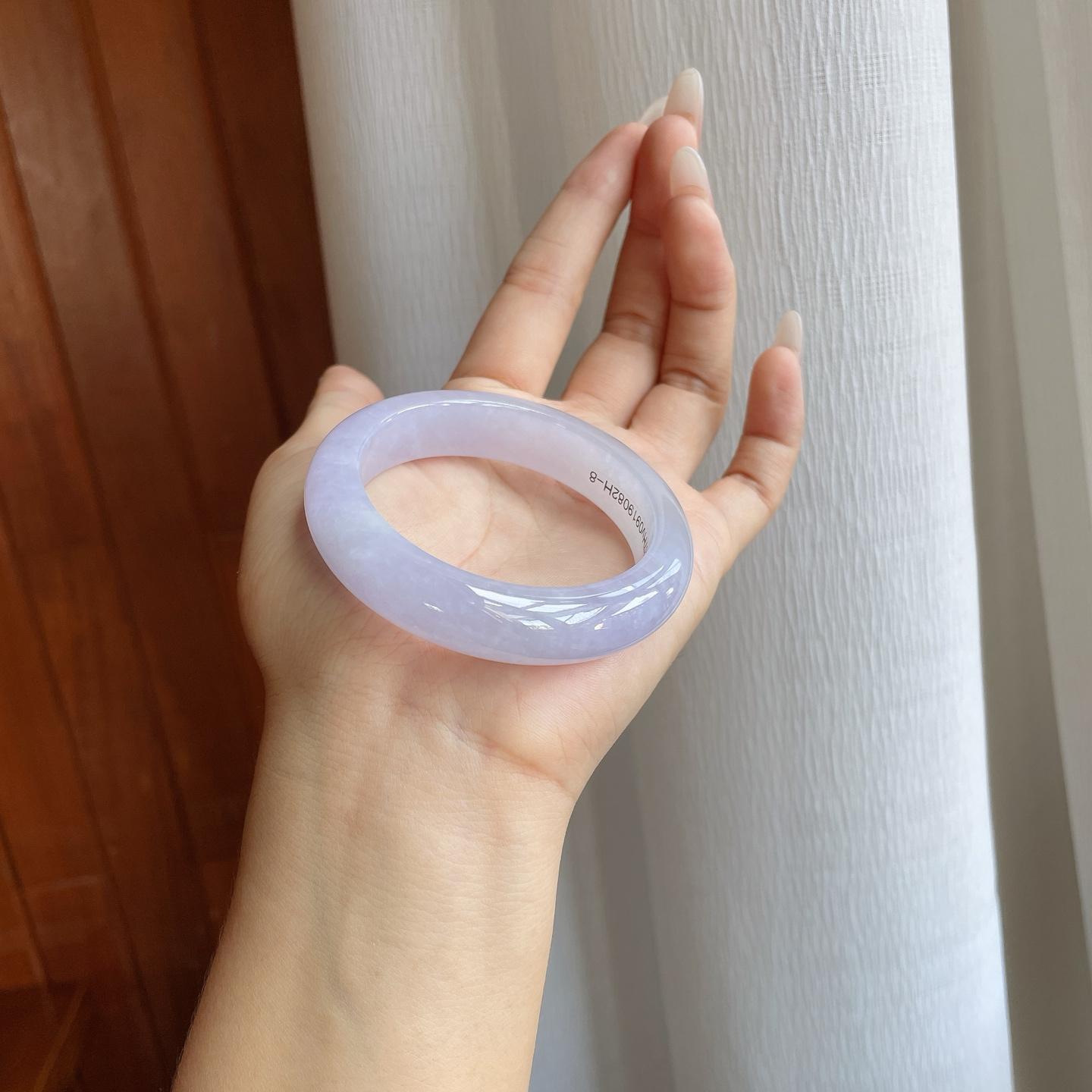 糯冰紫罗兰翡翠平安镯（52.5mm）（yc264138）