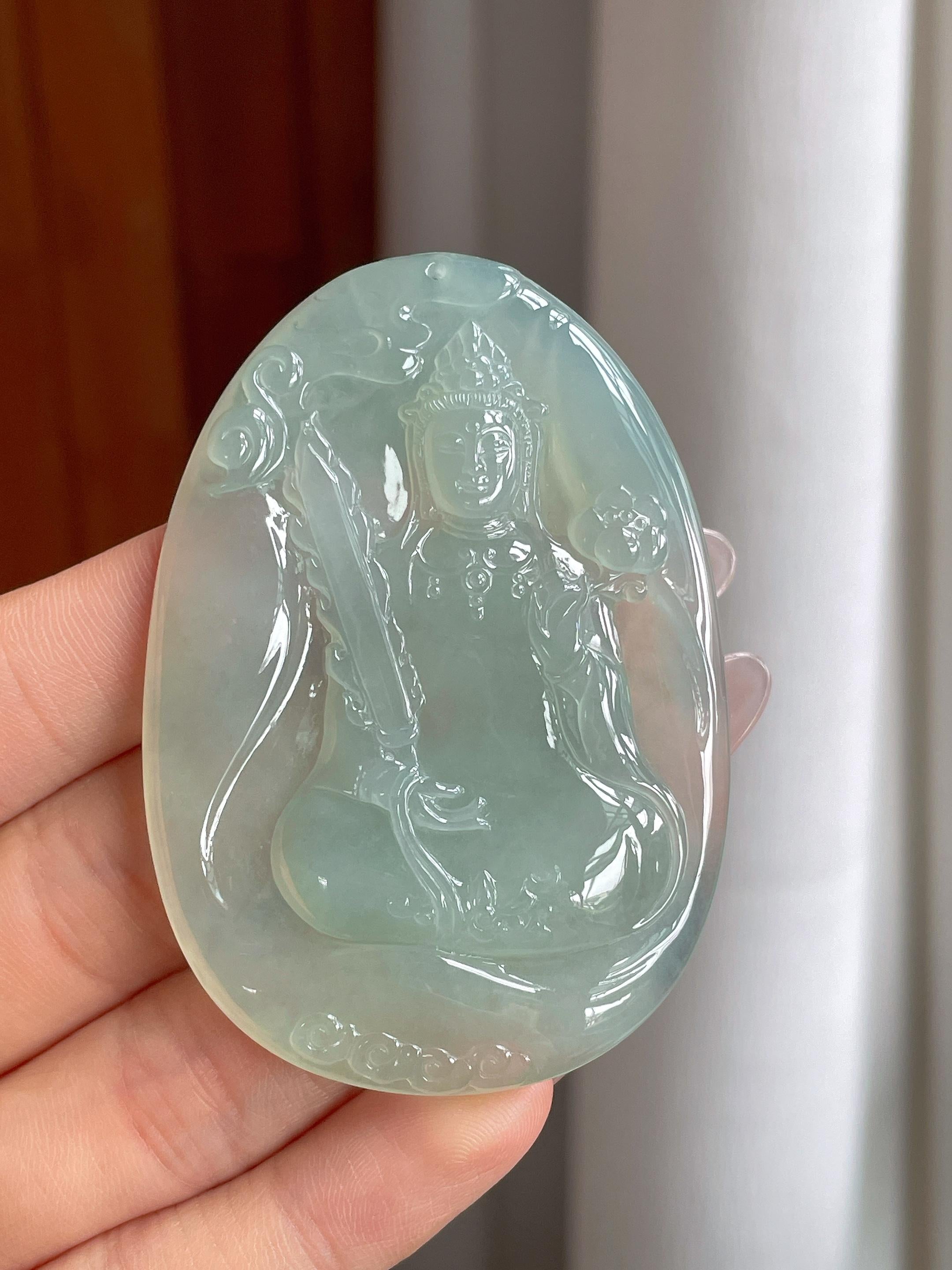 冰种晴底翡翠虚空藏（yc303081）